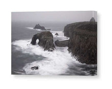 Load image into Gallery viewer, Enys Donan Sea Arch | Lands End Longships Lighthouse, Cornwall Seascape Prints for Sale - Home Decor - Sebastien Coell Photography

