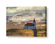 Load image into Gallery viewer, Icelandic Church Print of Ingjaldshóll | Scandinavian Photography and Home Decor Gifts - Sebastien Coell Photography
