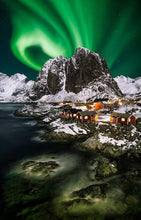 Load image into Gallery viewer, Aurora Prints | Scandinavia art of Hamnoy, Lofoten Mountain Photography - Home Decor Prints - Sebastien Coell Photography
