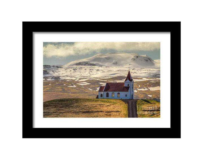 Icelandic Church Print of Ingjaldshóll | Scandinavian Photography and Home Decor Gifts - Sebastien Coell Photography