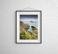 Load image into Gallery viewer, Print / Canvas Froward Point wall art, Kingswear Devon Photography present xmas christmas gifts photo rock coastal island fineart home decor
