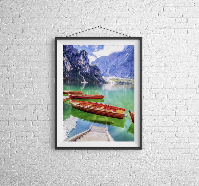 Dolomites art of Lago di Braies | Italian wall art, Pragser Wildsee Mountain photography - Sebastien Coell Photography