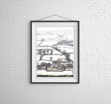 Load image into Gallery viewer, Winter Church Prints | Widecombe Church wall art, Devon Snow Photography
