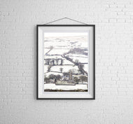 Widecombe-in-the-Moor, Dartmoor | Winter Snow Church Photography Print