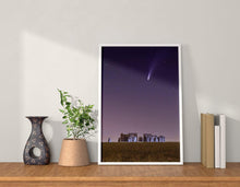 Load image into Gallery viewer, Night Sky Prints | Comet Neowise at Stonehenge Pictures, Space Wall Art Home Decor - Sebastien Coell Photography
