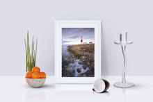 Load image into Gallery viewer, Dorset Seascape Photography of Portland Bill Lighthouse, Jurassic Coast Gifts for Sale, Lighthouse Framed art Home Decor Gifts - SCoellPhotography
