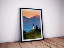 Load image into Gallery viewer, Mountain Photography of St Primoz | Jamnik Church art for Sale, Home Decor Gifts - Sebastien Coell Photography
