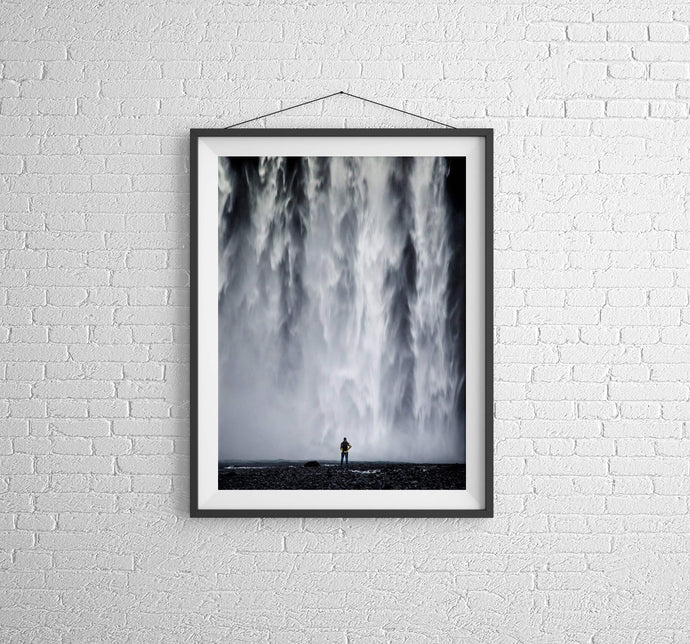 Skogafoss Print for Sale, Iceland art and Waterfall Pictures Home Decor Gifts - SCoellPhotography