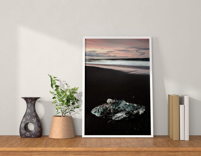 Scandinavian art of The Black Diamond Beach | Iceland prints for Sale Home Decor - Sebastien Coell Photography