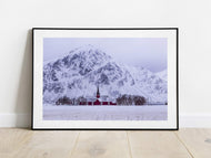 Nordic Arctic Prints of Flakstad Church | Lofoten Islands Photos for Sale, Home Decor Gifts - Sebastien Coell Photography