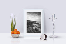 Load image into Gallery viewer, Portland Bill Lighthouse | Black and White Dorset Prints and Jurassic Coast - Home Decor Gifts - Sebastien Coell Photography
