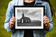 Load image into Gallery viewer, Iceland Print of Budir Church | Icelandic Mountain Photography Home Decor Gifts - Sebastien Coell Photography
