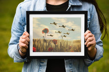 Load image into Gallery viewer, Aviation Art | British RAF WW2 Spitfire Wall Art, Poppy Field Flower Photography - Sebastien Coell Photography
