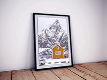 Load image into Gallery viewer, Nordic Prints | The little hut at Sakrisoy, Lofoten Islands Mountain Photography - Sebastien Coell Photography
