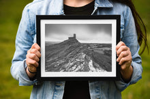 Load image into Gallery viewer, Dartmoor Prints of Brentor Church | Black and White Landscape Photography - Sebastien Coell Photography
